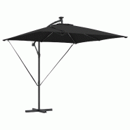 VidaXL Parasol banane à mât déporté Noir 249 x 249 x 250 cm Modèle Titan Jardin Élite - 42003403