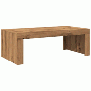 VidaXL Table basse chêne artisanal 102x50x35 cm bois d'ingénierie Modèle Fusion Pro - 856683