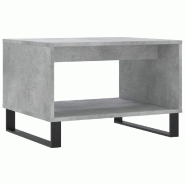 VidaXL Table basse gris béton 60x50x40 cm bois d'ingénierie Modèle Aero Élégance - 829264