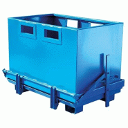 Benne à fond ouvrant - volume de 700 l à 1800 l - charge utile 800 kg - tôle pliée_0