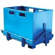 Benne à fond ouvrant - volume de 700 l à 1800 l - charge utile 800 kg - tôle pliée