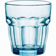 Bormioli Rocco Rockbar Rocks Set de 6 verres en verre, 27 cl, Bleu clair - bleu verre 1795017