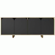 Buffet 4 portes en aggloméré Lazio Bohem anthracite Hanah Home - gris 8684284023911 Buffet 4 portes en aggloméré Lazio Bohem anthracite Hanah Home - gris 8684284023911