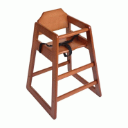 Chaise haute en bois finition bois foncé | Bolero - DL901
