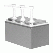 Cuistance Distributeur de sauce triple, pompe plastique, inox & polypropylène – Service rapide sauces et condiments - gris inox ppd2lx3 Cuistance Distributeur de sauce triple, pompe plastique, inox & polypropylène – Service rapide sauces et condiments - gris inox ppd2lx3