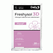 Détergent désodorisant désinfectant FRESHYSOL 3D - Dosette 20ml x 250 Floral - Daily K - 3700008344454