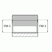 Droit femelle ISO x femelle ISO - 14X150