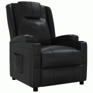 Fauteuil inclinable Noir Similicuir Modèle Rerdelora - 340959