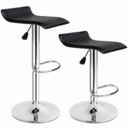 Helloshop26 - Lot de 2 tabourets de bar hauteur réglable design moderne noir 1208008 - 3000132441303 Helloshop26 - Lot de 2 tabourets de bar hauteur réglable design moderne noir 1208008 - 3000132441303