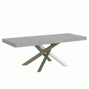 Itamoby Table Extensible 180/440X90 Cm Volantis Premium Pieds Béton Multicolore 4/A - gris VE180PRE4A440-CM