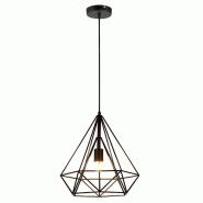 PLAFONNIER LAMPE DE PLAFOND ÉCLAIRAGE DE PLAFOND LED SUSPENSION DESIGN VINTAGE MÉTAL NOIR HAUTEUR : ENV. 200 CM DOUILLE : 1 X E27 03_0003213 PLAFONNIER LAMPE DE PLAFOND ÉCLAIRAGE DE PLAFOND LED SUSPENSION DESIGN VINTAGE MÉTAL NOIR HAUTEUR : ENV. 200 CM DOUILLE : 1 X E27 03_0003213