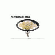 Projecteur ovale 8 led 24w