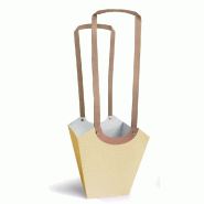 Sac fleuriste intérieur plastifié kraft naturel 6,5x6,5x13cm - par 10
