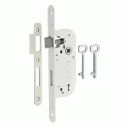 Serrure encastrable à clé 3 gorges pour porte de chambre, axe 40mm, bouts ronds, blanc, 2 clés - THIRARD - blanc 3150260011036 Serrure encastrable à clé 3 gorges pour porte de chambre, axe 40mm, bouts ronds, blanc, 2 clés - THIRARD - blanc 3150260011036