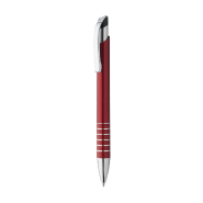 Stylo à bille - plastique avec grip en aluminium - clip en métal - encre bleue - couleur rouge Stylo à bille - plastique avec grip en aluminium - clip en métal - encre bleue - couleur rouge