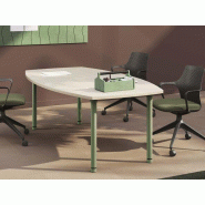 Table de réunion Timmos avec pied métal conique colorés