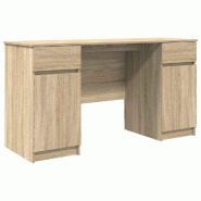 VidaXL Bureau Chêne sonoma 140 x 49 x 76 cm Bois d'ingénierie Modèle Atlas Infinite Chic - 3328509