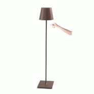 Zafferano Lampe LED rechargeable et dimmable Poldina Pro XXL Corten 150 cm avec batterie jusqu'à 12 heures - marron 8056300196594 Zafferano Lampe LED rechargeable et dimmable Poldina Pro XXL Corten 150 cm avec batterie jusqu'à 12 heures - marron 8056300196594