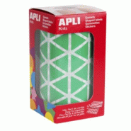 Apli 2832 gommettes triangulaires, 20x20x20 mm, en rouleau, coloris vert - 8410782048701