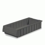 Bac divisible 9 L - 500x240x100 mm - Plastique gerbable avec séparateurs et porte-étiquette Bac divisible 9 L - 500x240x100 mm - Plastique gerbable avec séparateurs et porte-étiquette