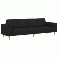 Canapé de salon Noir 250 x 77 x 76 cm Polyester Modèle Vega Master Plus - Matériau naturel 8721158899569