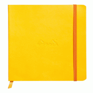 Carnet souple Rhodiarama jonquille A5, 160p./80 feuilles ivoire 90 g/m², dot grid - jaune 117466C