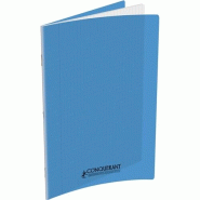 CONQUERANT Lot de 5 Cahier Classique PP piqué 24x32, 140p./70 feuilles 90g/m², Séyès, coloris bleu - 3020120105628