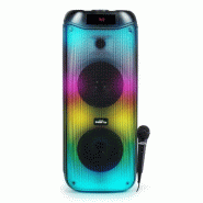 Enceinte Autonome sur Batterie - BIG BEN PARTYBTHPL - 200W Bluetooth/USB/AUX IN/Support smartphone, Animation LED, Micro Karaoké - 3666638041418_0