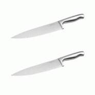 Ensemble de 2 Couteaux de chef 33 cm en inox Nirosta Star - gris Acier inoxydable 18/10 3176239932003 Ensemble de 2 Couteaux de chef 33 cm en inox Nirosta Star - gris Acier inoxydable 18/10 3176239932003