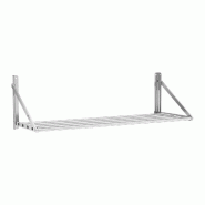 Helloshop26 - Étagère murale pliable professionnel à barreaux 120 x 45 cm 40 kg acier inoxydable 14_0001566 - 3000187488988
