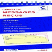 Lot de 5 Bloc RING BACK de 160 fiches autocopiantes message reçus - 3416790020901