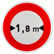 Panneau d'interdiction B11 - Limitation de largeur personnalisable - histoire et préconisations d'installation Panneau d'interdiction B11 - Limitation de largeur personnalisable - histoire et préconisations d'installation
