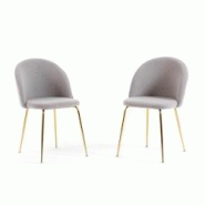RATTATAN Lot de 2 chaises en tissu teddy d’intérieur, pieds en métal, rembourrées pour cuisine, salle à manger, bar ou restaurant – Sara Teddy RATTATAN Lot de 2 chaises en tissu teddy d’intérieur, pieds en métal, rembourrées pour cuisine, salle à manger, bar ou restaurant – Sara Teddy