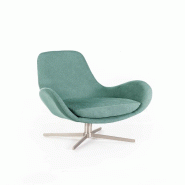 Stones Olga Fauteuil Pivotant En Tissu Aigue-Marine - vert 8051361828842