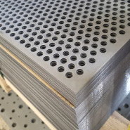 Tôles perforées - motif rond - 1000 x 2000, 10, Brut, 15_0