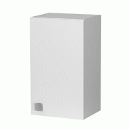 THE WHITE STONE Meuble mural blanc frassinato 40×69×33 cm avec porte et étagère réglable, déjà monté pour salle de bain, cuisine, buanderie et