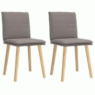 VidaXL Chaises à Manger Lot De 2 Taupe Tissu - gris 4101261 VidaXL Chaises à Manger Lot De 2 Taupe Tissu - gris 4101261