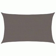 VidaXL Voile d'ombrage 160 g/m² Anthracite 5x8 m PEHD Modèle Sirocco Marine - noir 311083