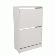 WellHome - Étagère à chaussures, panneaux de particules avec finition mélaminée blanche, 51 x 26 x 84 cm - blanc WH1454 WellHome - Étagère à chaussures, panneaux de particules avec finition mélaminée blanche, 51 x 26 x 84 cm - blanc WH1454