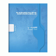 Calligraphe Lot de 20 Cahier Exercices Mensuels Ligne 7000 17x22, 64p./32 feuilles 70 g/m² piquées, Séyès - 3210330005218