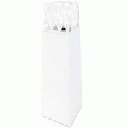 Cheminée au bioéthanol « Biocamino » en acier, brûleur de 2 litres, poêle d'intérieur ou d'extérieur, 40 x 145 cm - Blanc - blanc acier 8054751675576