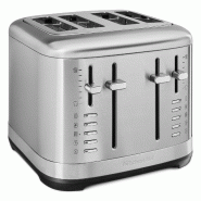 KitchenAid Grille-pain 4 tranches 5KMT4109ESX, acier inoxydable, argent - argenté inox 68258