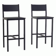 Lot de 2 tabourets noirs, modèle LIGNANO, modernes et confortables, hauteur d'assise 67 cm par Yelloo - 0805698369428 Lot de 2 tabourets noirs, modèle LIGNANO, modernes et confortables, hauteur d'assise 67 cm par Yelloo - 0805698369428