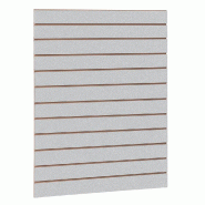 Panneau rainuré R10 L90xP120cm épaisseur 18mm - gris alu