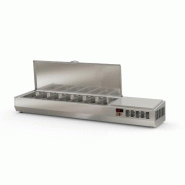 Présentoir à ingrédients 1795mm 7 GN 1/3 couvercle inox Coreco