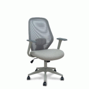 Silla Ergo529 gris respaldo malla gris asiento tela gris base piramidal gris claro ruedas nailon - gris multi-matériau 529BGM220XS7PGRN