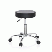 Tabouret / siège pivotant / siège technique OPERATOR II simili-cuir noir chrome hjh OFFICE - noir plastique 729410 Tabouret / siège pivotant / siège technique OPERATOR II simili-cuir noir chrome hjh OFFICE - noir plastique 729410