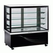 Tecfrigo Vitrine aluminium bi-température 550 Litres 2 portes battantes vitrées, noire, sur roulettes, 600 W, 220 V - MONO - noir 3666562009898