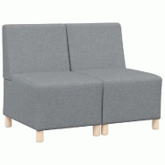 Unité de Sofa Modulaire Sans Accoudoirs 2 pcs Gris clair Modèle Vega StudioDesk Signature - Matériau naturel 8721288278739