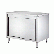 Vaiotec EASYLINE Armoire de travail 700 / 2 portes coulissantes L:2000 - argenté inox 10173